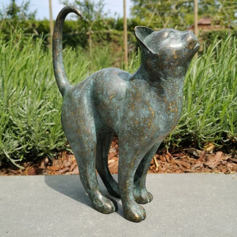 

Cat Statue Vintage Resin Handicraft Cat Figurine Fairy Garden Accessories Landscape Garden Decoration Resin Sculpture Ornament