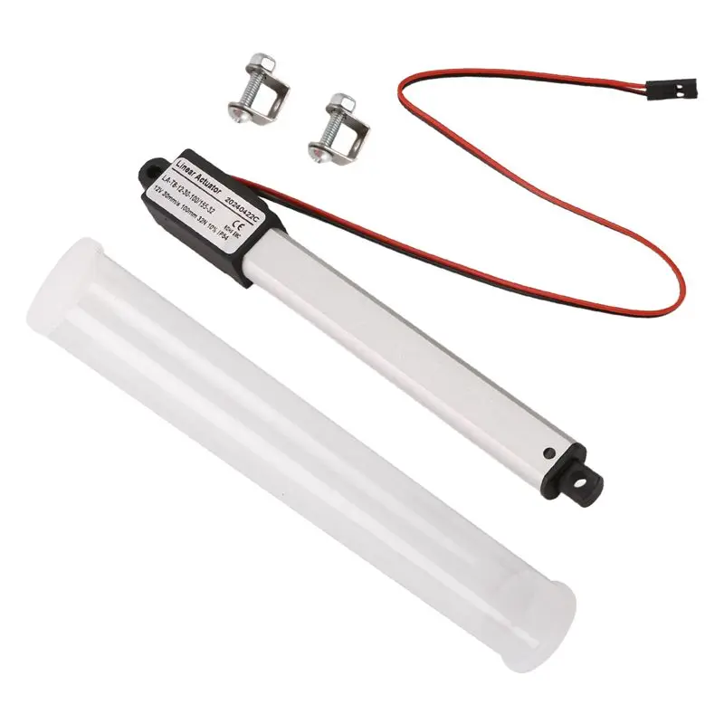 [B17B!】 DC 12V Waterproof IP54 Mini Linear Actuator 100 Mm Stroke Electric Linear Motor Window Opener 30 Mm/S Speed