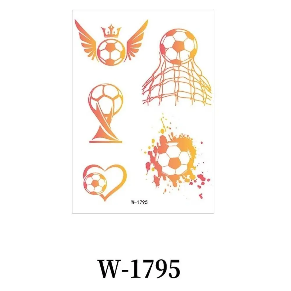 Sports Event Match Football Tattoo Stickers Featuring Fun Cartoon Ball Y2k Spicy Girl Temporary Tattoo Removable Waterproof