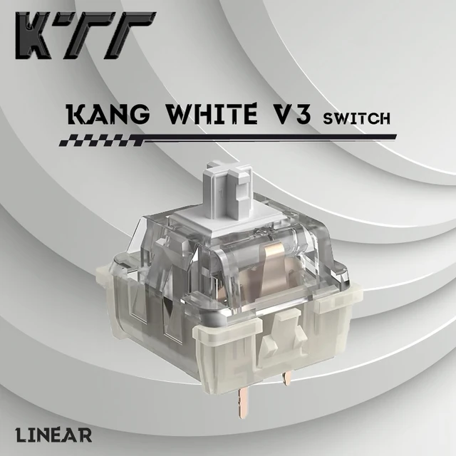 Przełączniki KTT Kang White V3 Akcesoria do klawiatury mechanicznej Przełącznik 3Pin Niestandardowy Cherry RGB SMD Gaming Kompatybilny z przełącznikiem MX