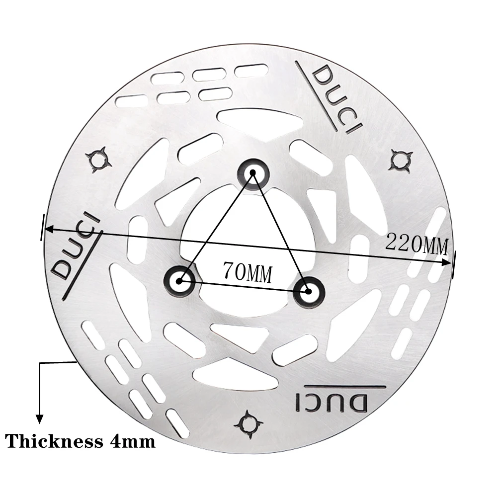 Disco freno anteriore posteriore per Scooter a disco fisso in acciaio inossidabile da 220mm * 70mm per Honda Yamaha Kawasak M3 Niu Ninebot modifica