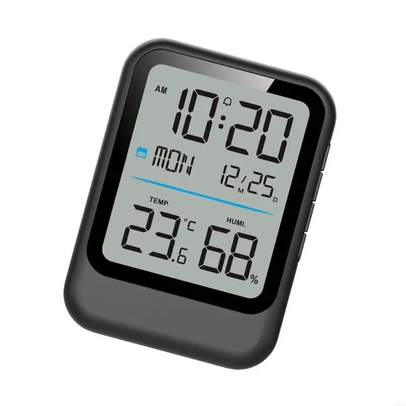 Compact Digital Clock With Temperature Humidity Monitoring Alarm Feature X3UC