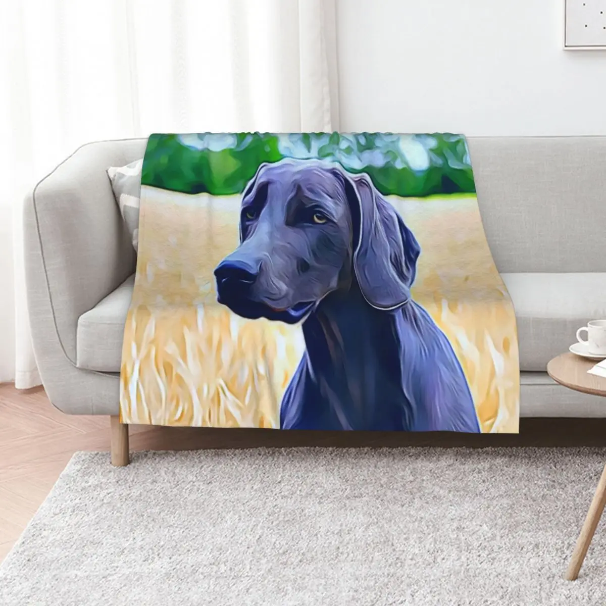 The Weimaraner Hunting Dog Throw Blanket Flannel Summer Beddings Camping Personalized Gift For Decorative Sofa Vintage Blankets
