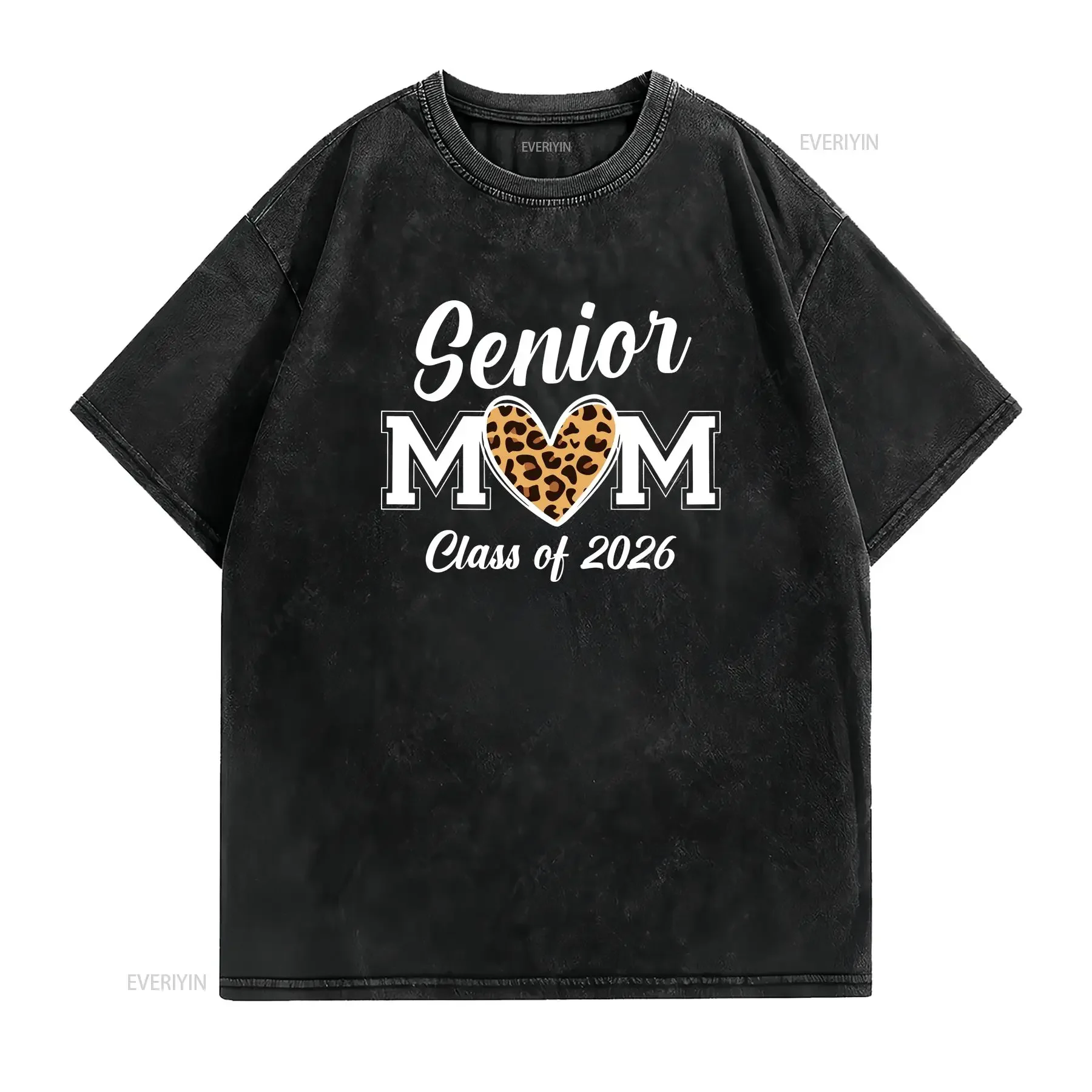 Senior Mom 2026 T Shirt Class Of Graduation Graduate s vintage Washed streetwear Stretched Unisex fashion Breathable