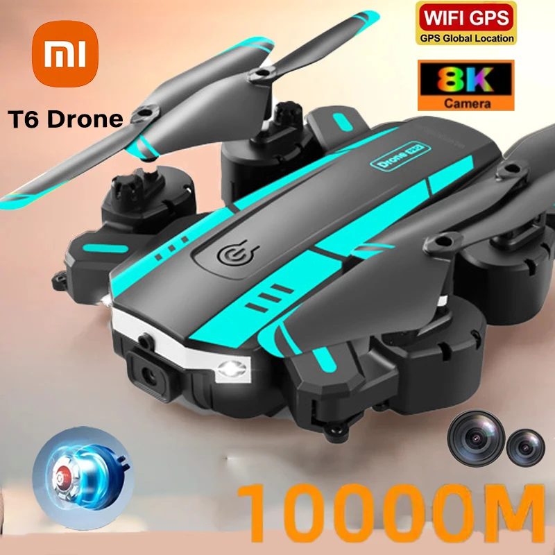 Xiaomi T6 Drone 8K Profesional HD Dual Camera GPS Brushless Motor 360 Obstacle Avoidance Aerial Photography Optical Flow Drone