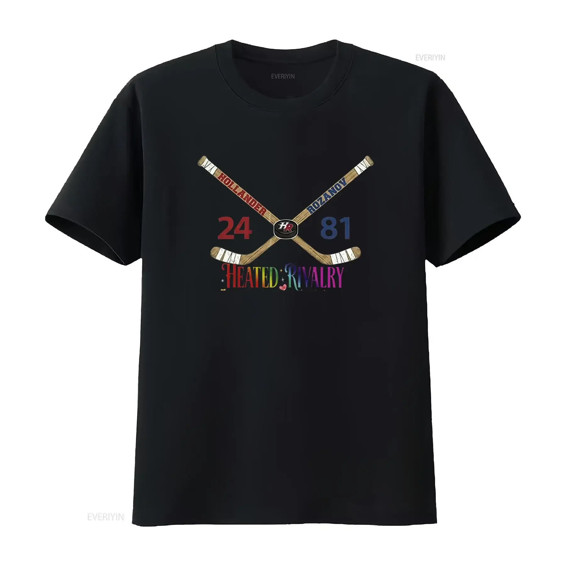 Maglietta 2026 Nuova Rivalità Romantica Colori Confortevoli Hollanov Coppia Libro Hockey Rivali Stile Casual Collo vintage