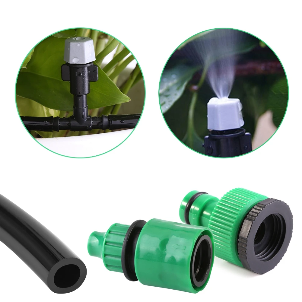Water Irrigation Kit Water Irrigation Set Water Misting Cooling System Hose Sprinkler Nozzle Garden Patio  Irrigation Set