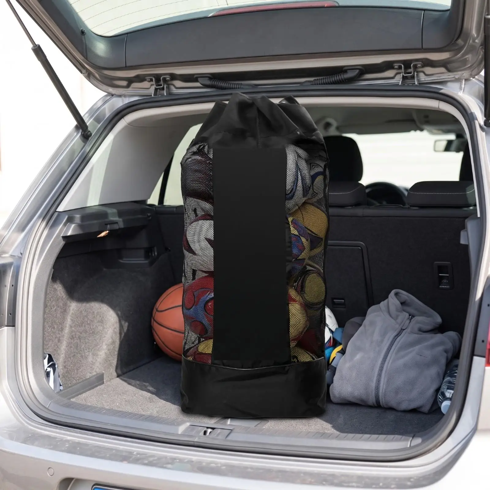 Breathable Sports Ball Carry Net with Shoulder Strap for Soccer Basketball Volleyball Storage