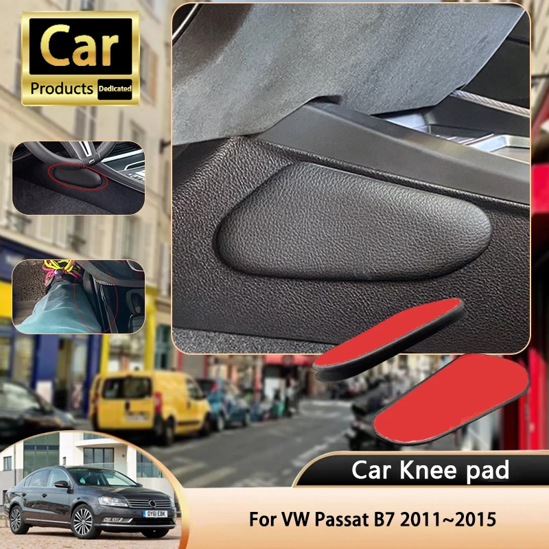 

For Volkswagen VW Passat B7 2011~2015 2012 2013 Car Leg Knee Pad PU Lether Center Control Rest Cushions Thigh Support Cushion