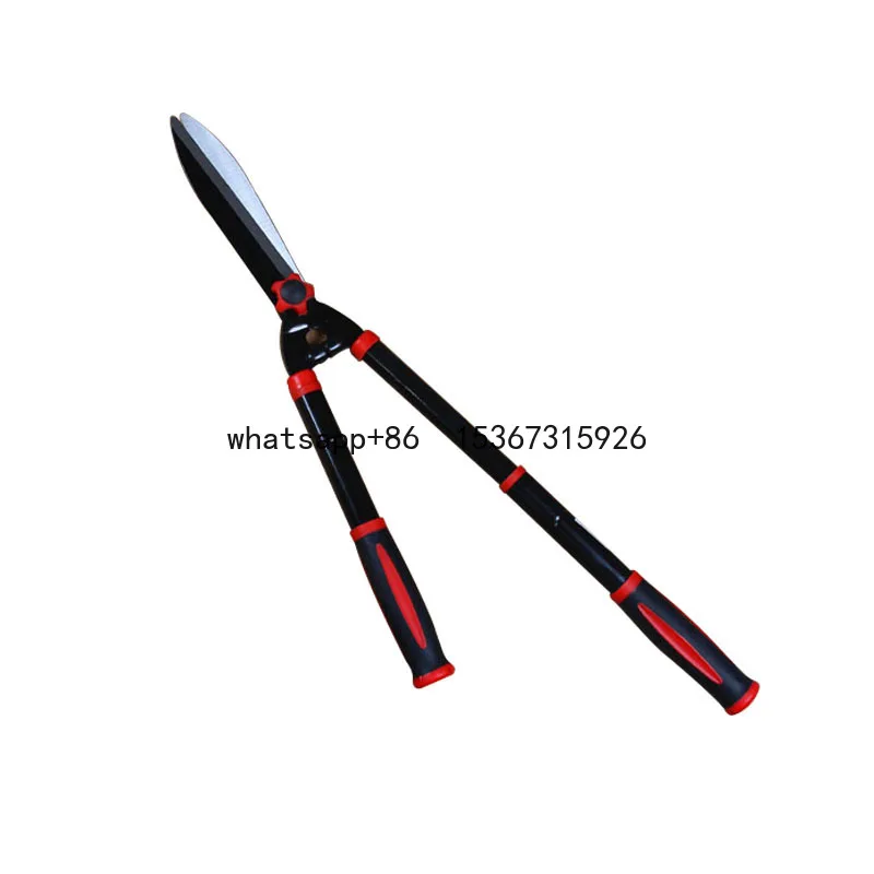 

Straight Blade Lawn Shears 65 Manganese Steel Labor Saving Hedge Shears PP Handle Telescopic Long Handle High Hedge Shears