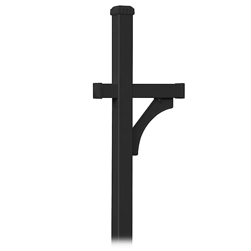 

4870BLK Deluxe 1 Sided in Ground Mounted Mailbox Post, Black