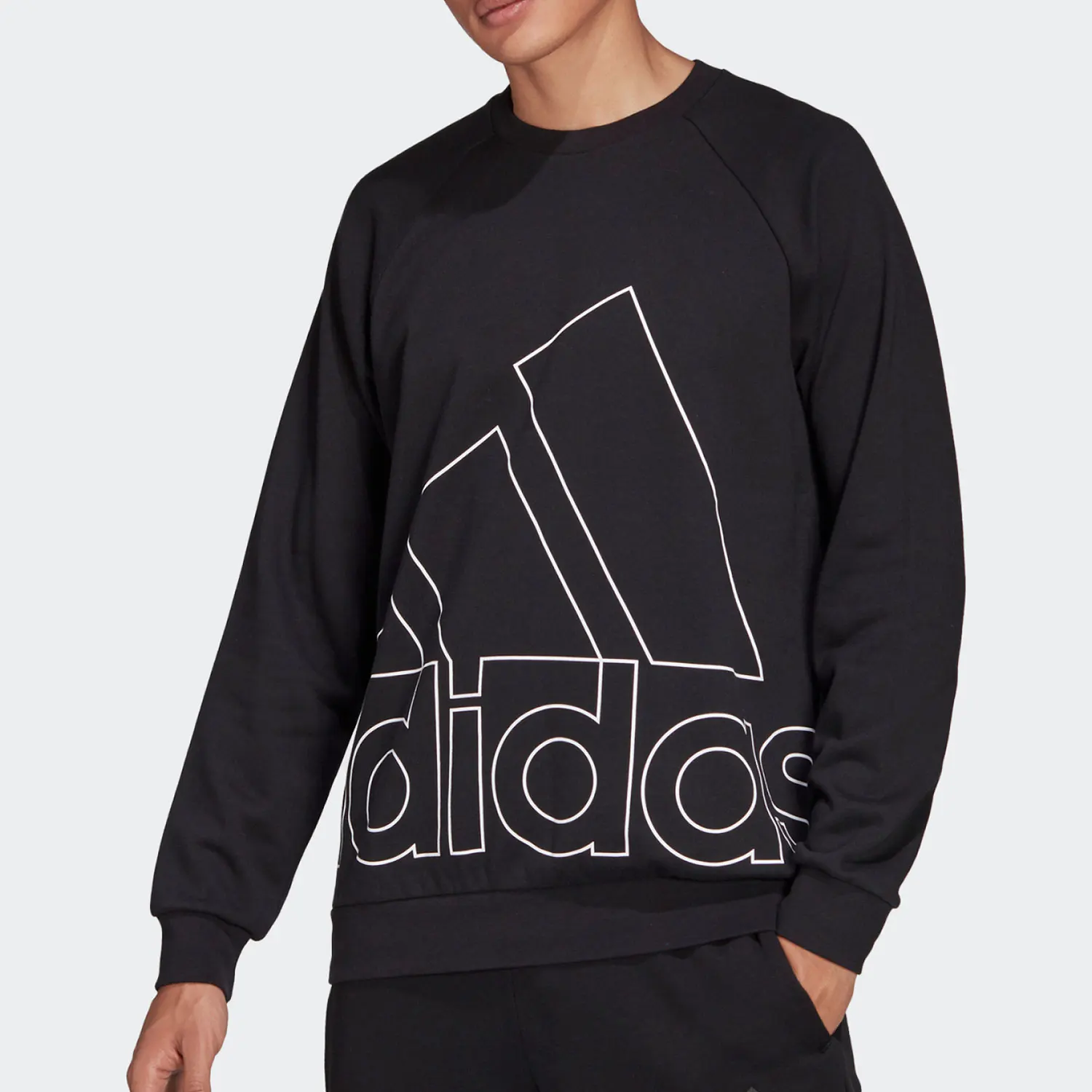 

Adidas genuine seasonal new men's fashionable round neck knitted sweatshirt HB5085