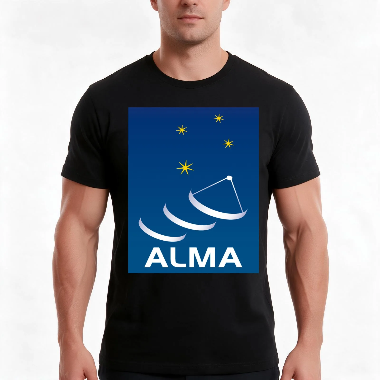 Atacama Large Millimeter Array (ALMA) Logo T-Shirt Summer Casual Cotton Tee Oversized Streetwear Tops Vintage Graphic Print