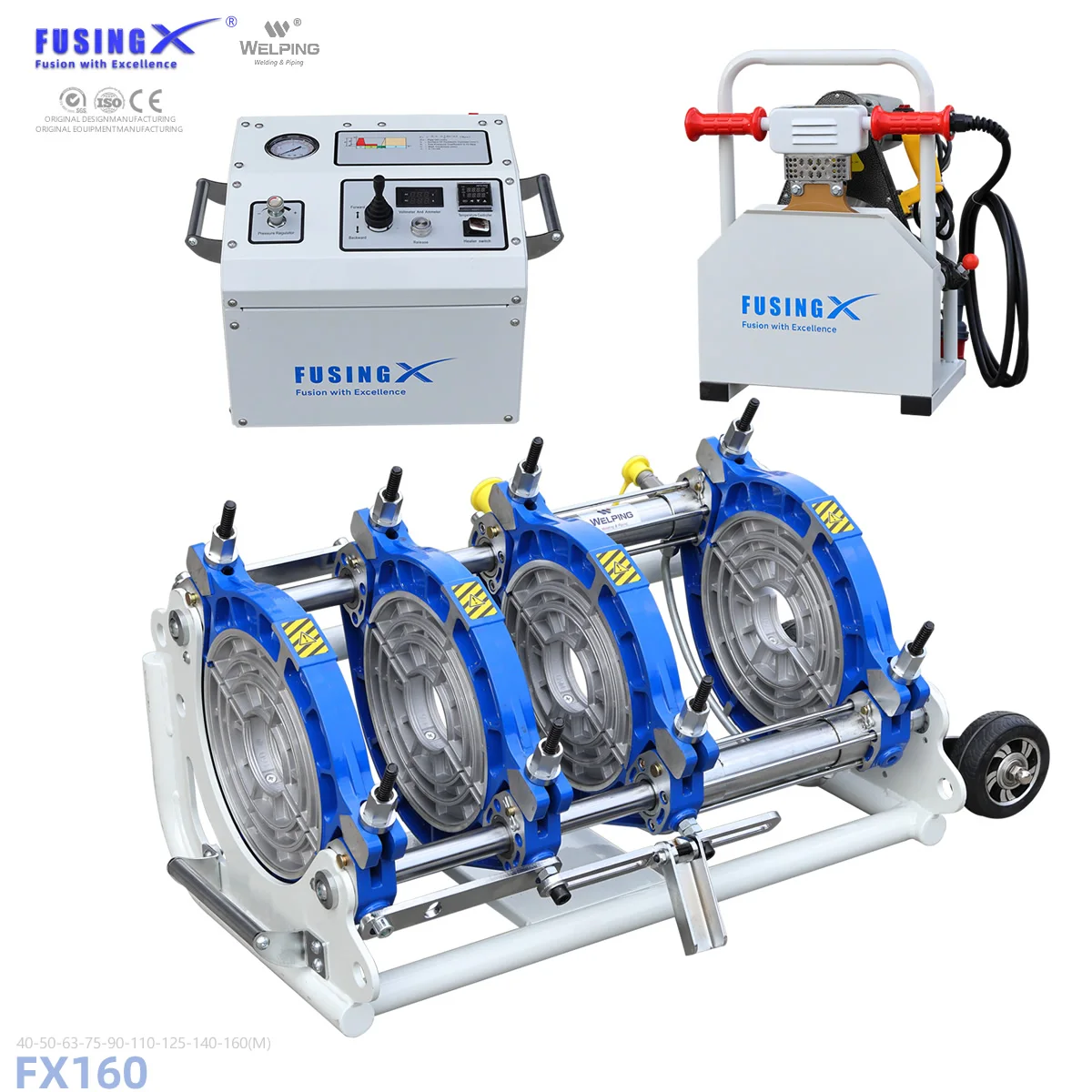 

High-Class 40 to 160 mm HDPE Pipe Welding Machines Butt Fusion Welders CE Certificated Featuring New Engine Pump Core Components