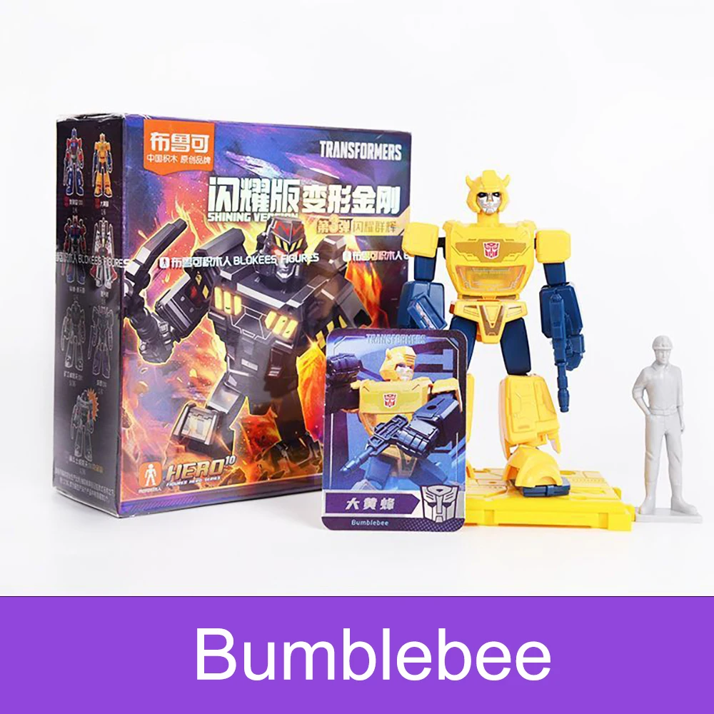 En stock Blokees Transformers versión brillante fase 3 Ultra Magnus, Ramjet, Tarn, Bumblebee y Megatron juguetes de ensamblaje de 10cm
