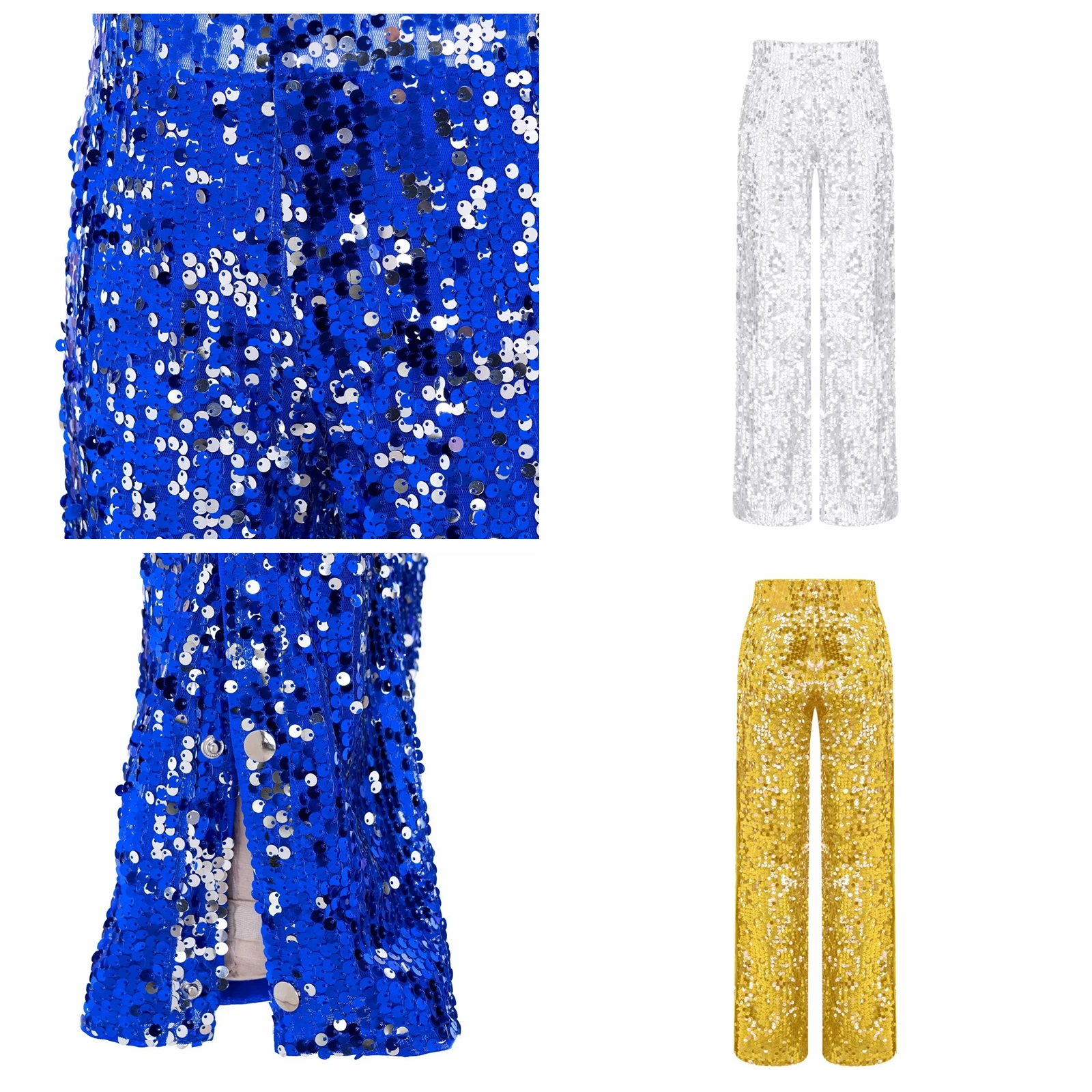 

Блестящие брюки с пайетками для подростков, костюмы для диско-танцев в стиле 70-х и 80-х годов, детские штаны для вечеринок, уличная одежда, хип-хоп одежда для детей