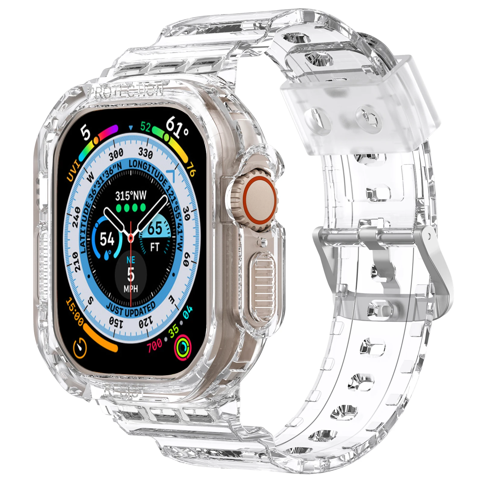 

AHASTYLE WG103 для Apple Watch Ultra 49 мм/Watch Ultra 2 49 мм ремешок из ТПУ со сменным чехлом, спортивный ремешок