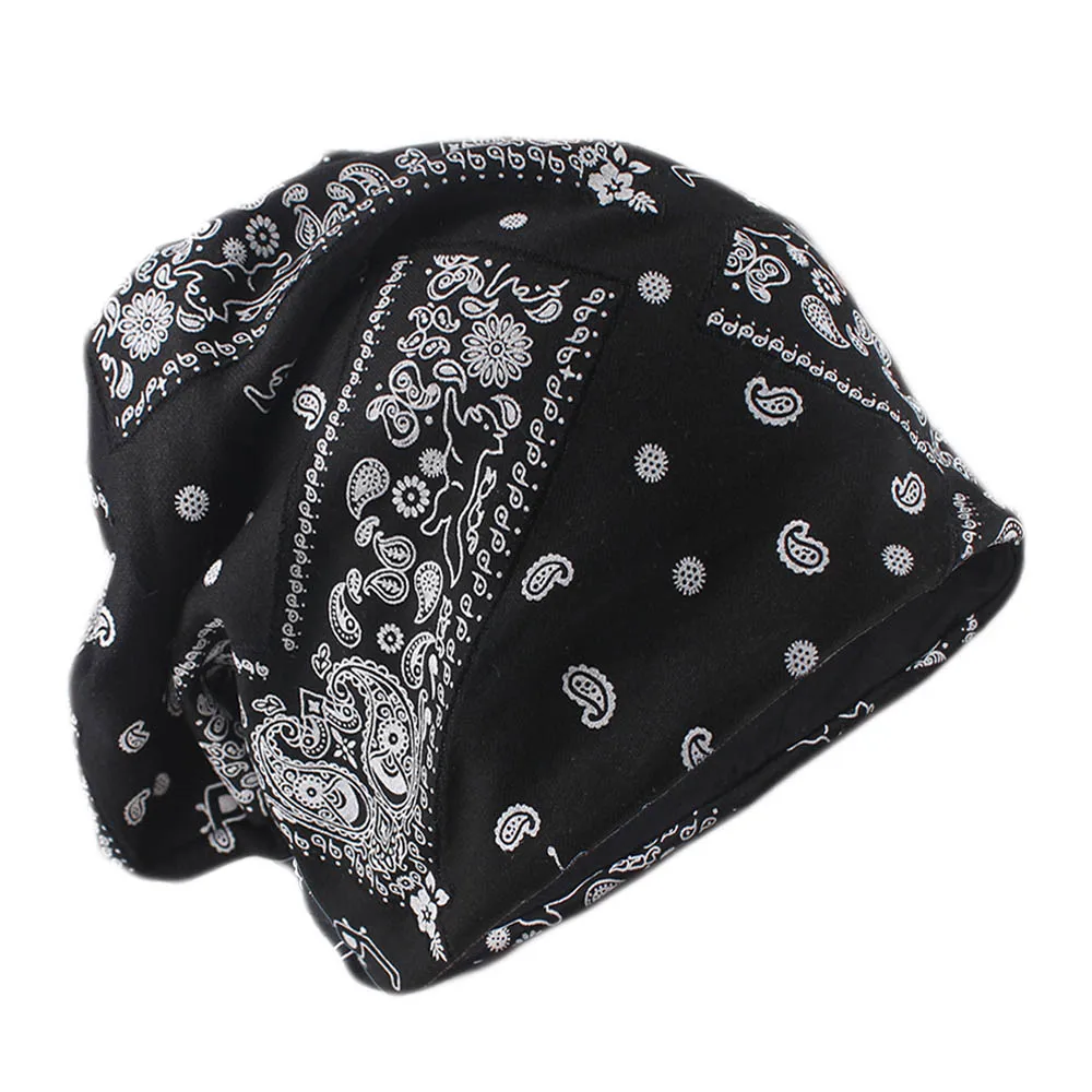 Top Fashion Spring Autumn Warm Adult Men Women Floral Beanies Skullies Casual Hat Paisley Outdoor Hip Hop Vintage Cotton Bonnet