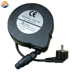 4.4M 3/2G*1.0mm2 Power Extension Cord 10-13A Retractable Cable Reel for Hair Dryer in Salon