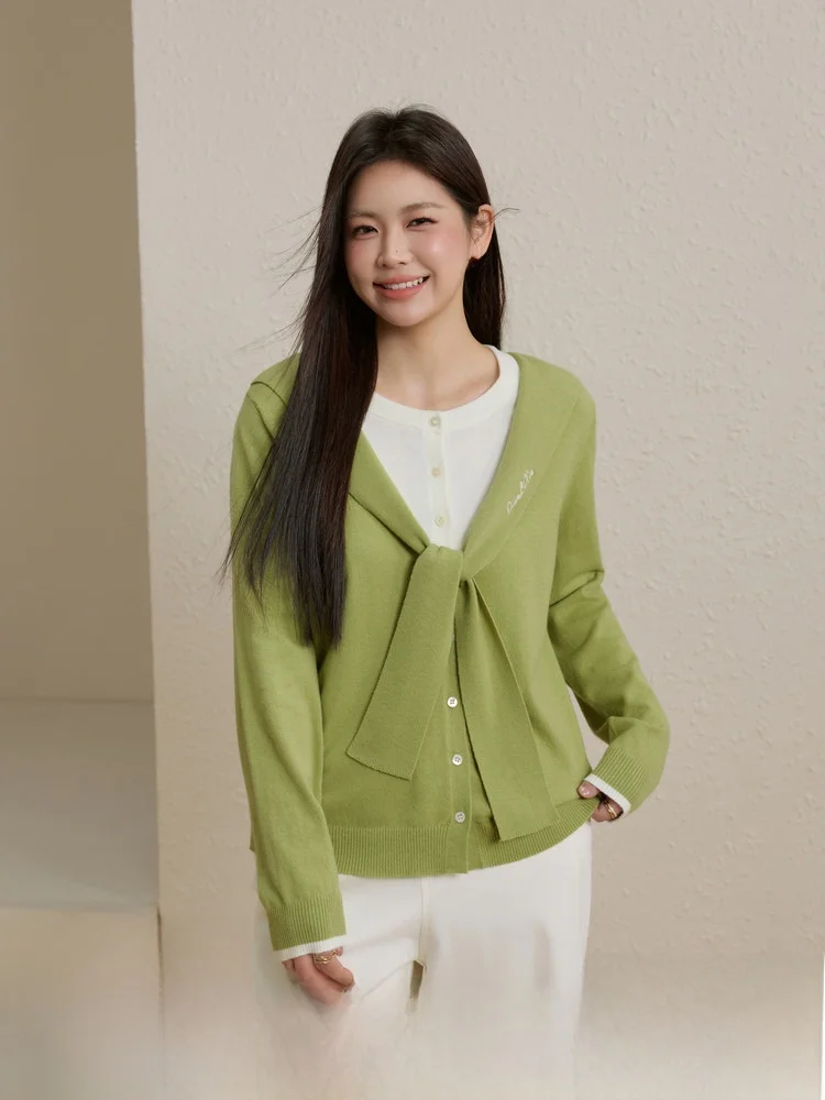 

Женский трикотажный джемпер с двойной строчкой и цветными блоками, имитация двухслойности, большие размеры, весенняя мода, новинка, приталенный крой, длинный рукав, круглый вырез