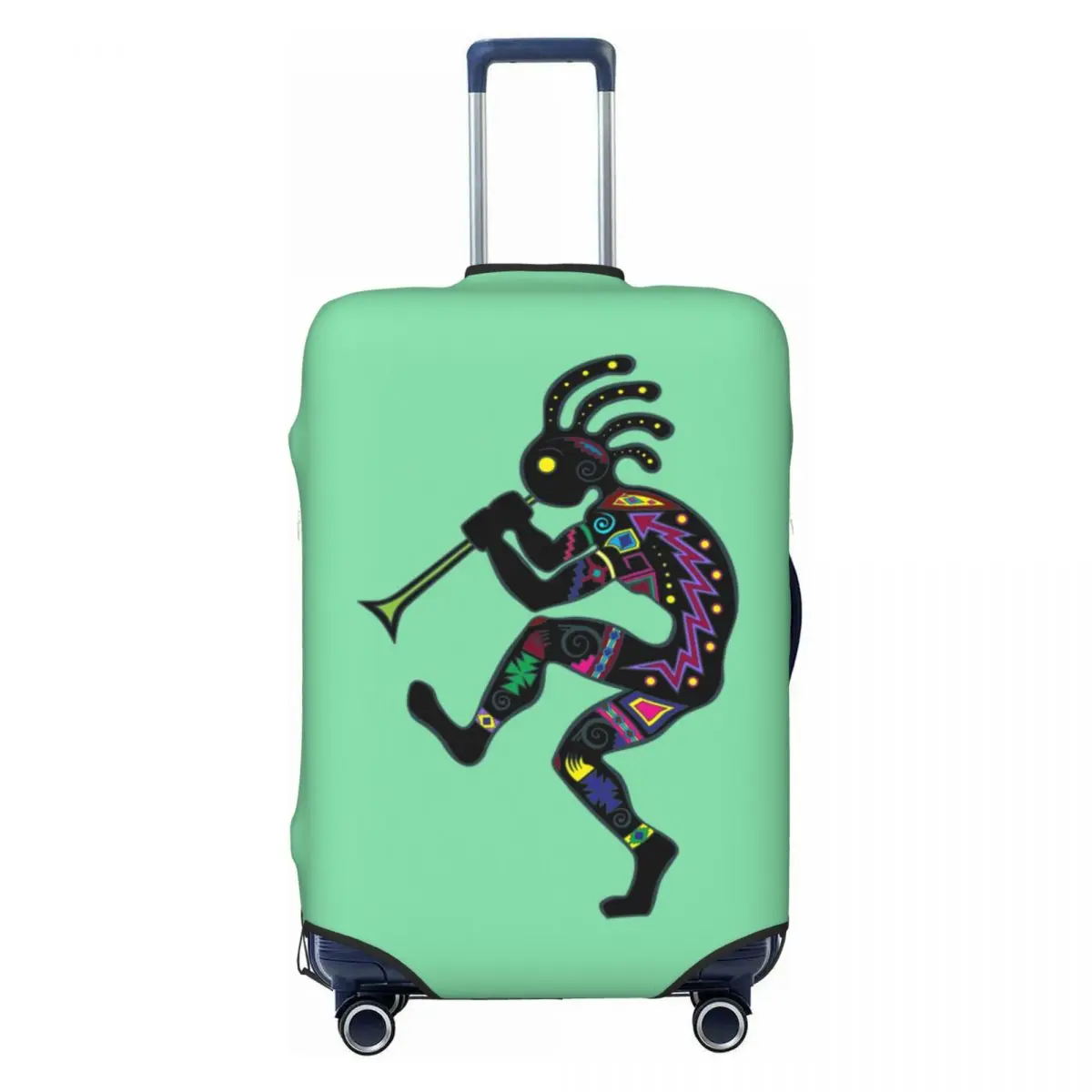 

Custom African Tribal Native American Kokopelli Luggage Cover Cute Suitcase Protector Covers Suit For 18-32 inch