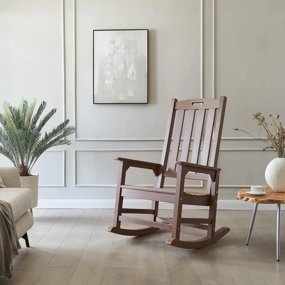 

Oversized Outdoor Rocking Chair, with 21 Wide Seat and 32 Tall Backrest, Pre-Assembled with Most Components .