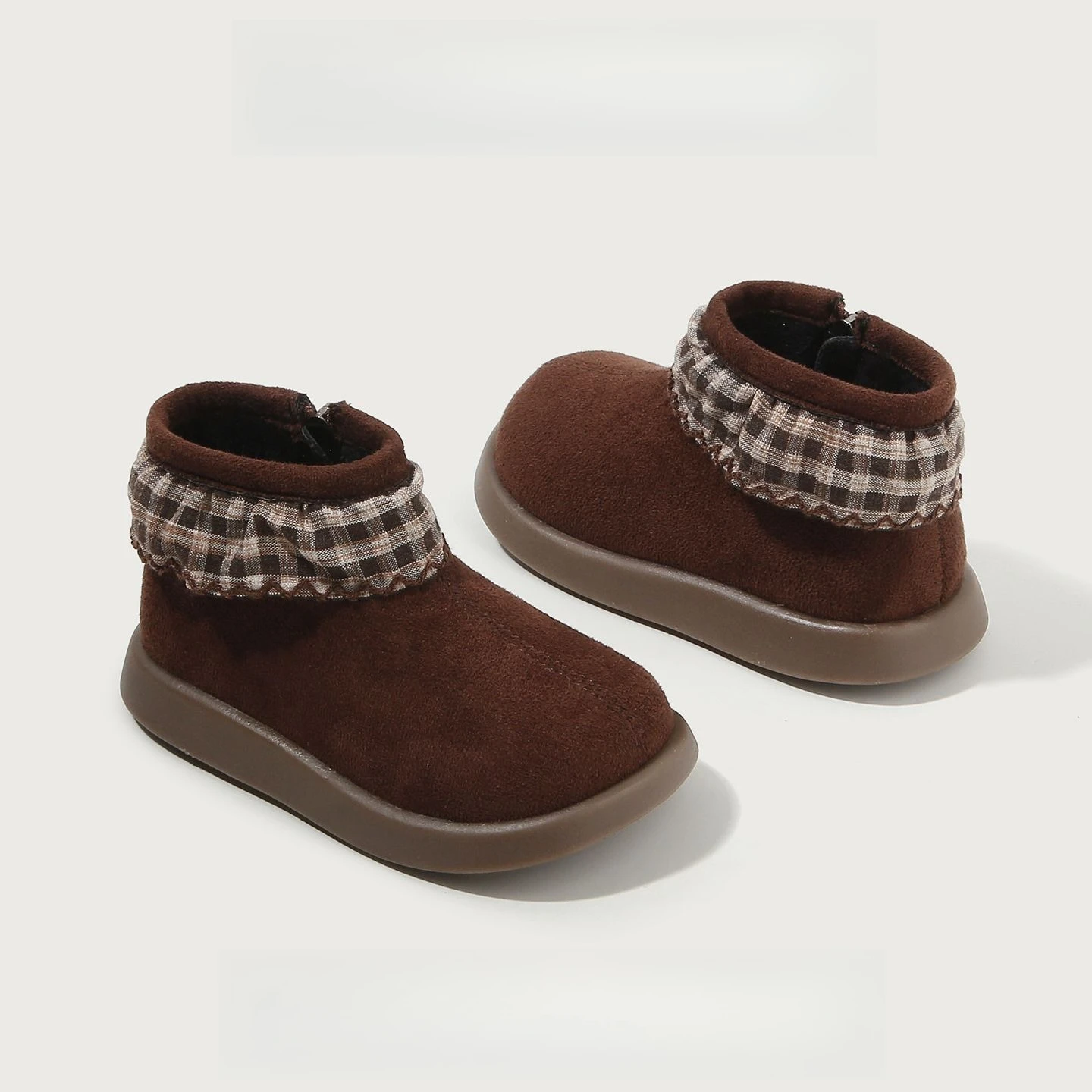 

Baby Girls' Winter Boots Warm Fleece Lined Faux Leather Short Boots with Lace Sole Walking Shoes for Cold Weather Arrival