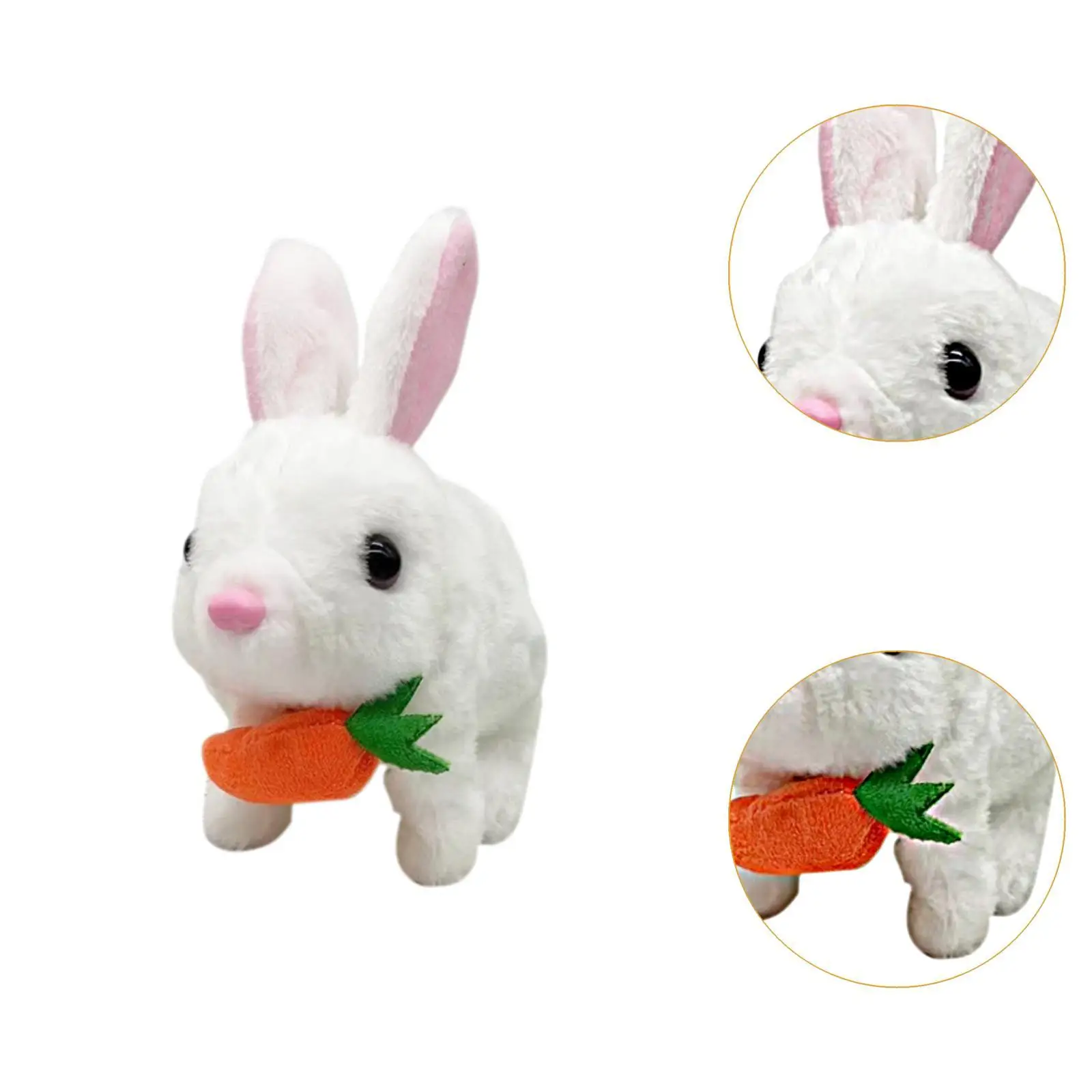 Conejito eléctrico de peluche, regalos de Pascua, bonito recuerdo de fiesta, conejo de peluche interactivo para caminar para niños, niñas, niños pequeños