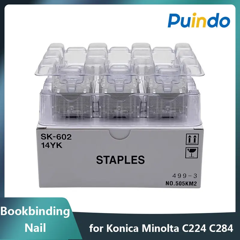 SK602 Staple Cartridge Box for Konica Minolta C224 C284 C364 C454 C554 C258 C308 C368 c458 Bookbinding Nail