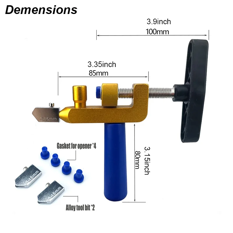 Cortador De Disjuntor De Telha De Vidro De Cerâmica Roda De Faca Máquina De Rolo De Diamante, Abridor De Corte, Ferramentas De Mão, Acessórios Com Bicos