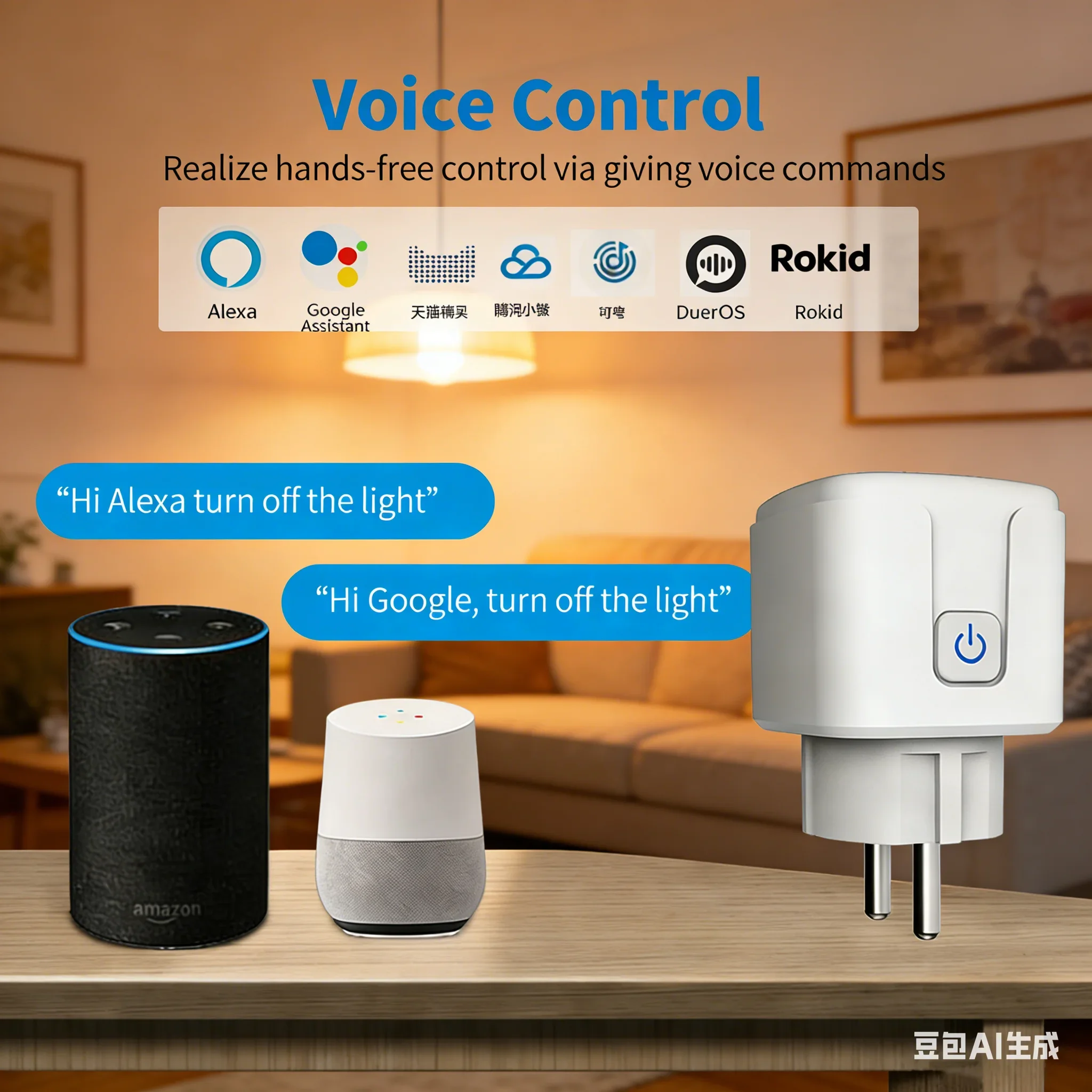 Smart Socket Tuya EU Plug WIFI 16A With Power Monitor Timing, Voice Control Work with Alexa Google Home Alice