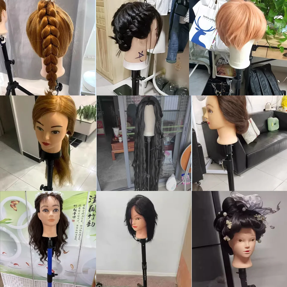 Hot Sale Adjustable Wig Stand Mannequin Head Holder Clamp Tripod For Canvas Block Heads Making Wigs Styling Hairdressing