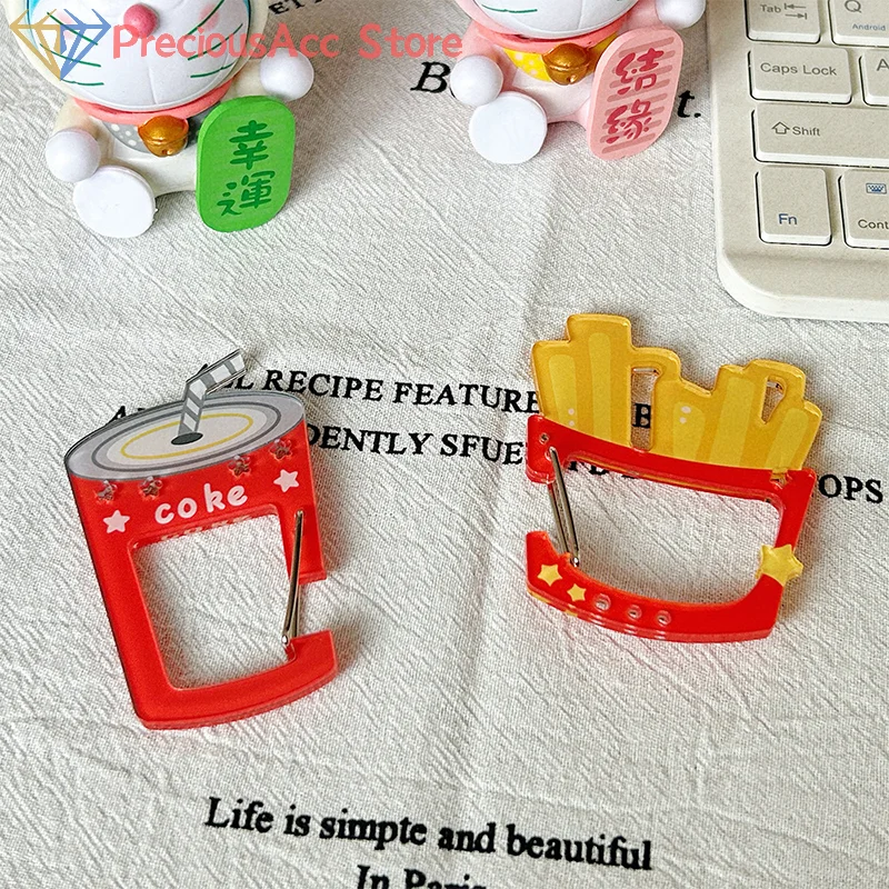 Cartoon Musical Notes Carabiner Cute Ins Acrylic Mobile Phone Pendant Backpack Hanging Handbook Decoration Gifts