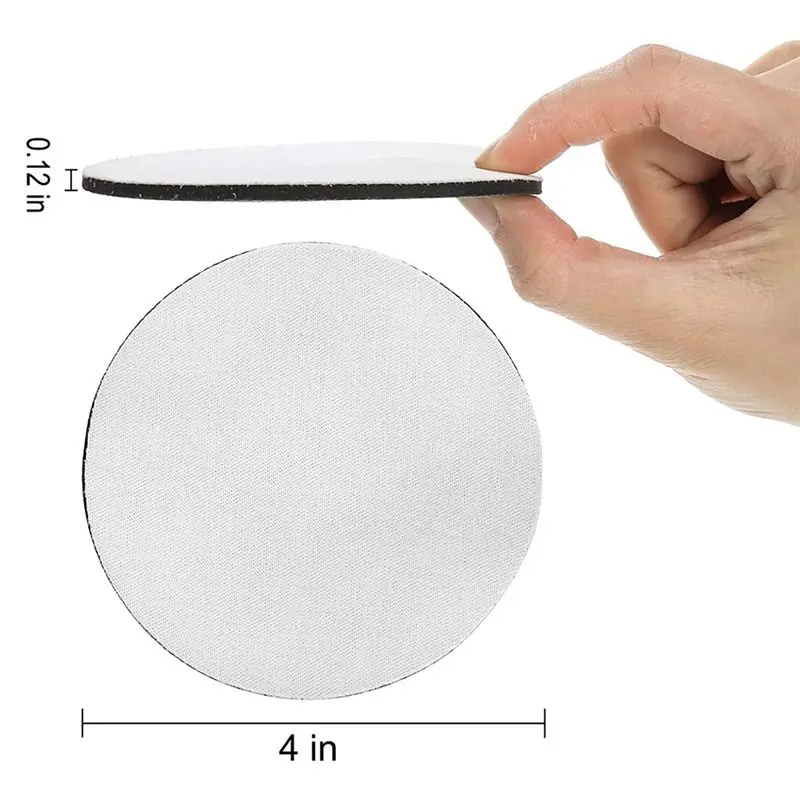 

Multifunction 120 Pack Sublimation Blank Coaster, Round Sublimation Blank Cup Mat, Rubber Heat Transfer Press Cup Coaster, 4 Inc