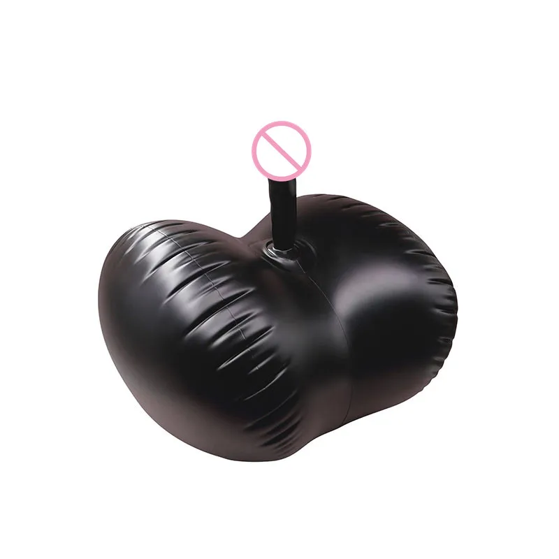 Inflatable Stretchy Sex Chair Durable Sex Ball with Dildo Love Position Stool Masturbation Adult Products Swinging Sex Cushion