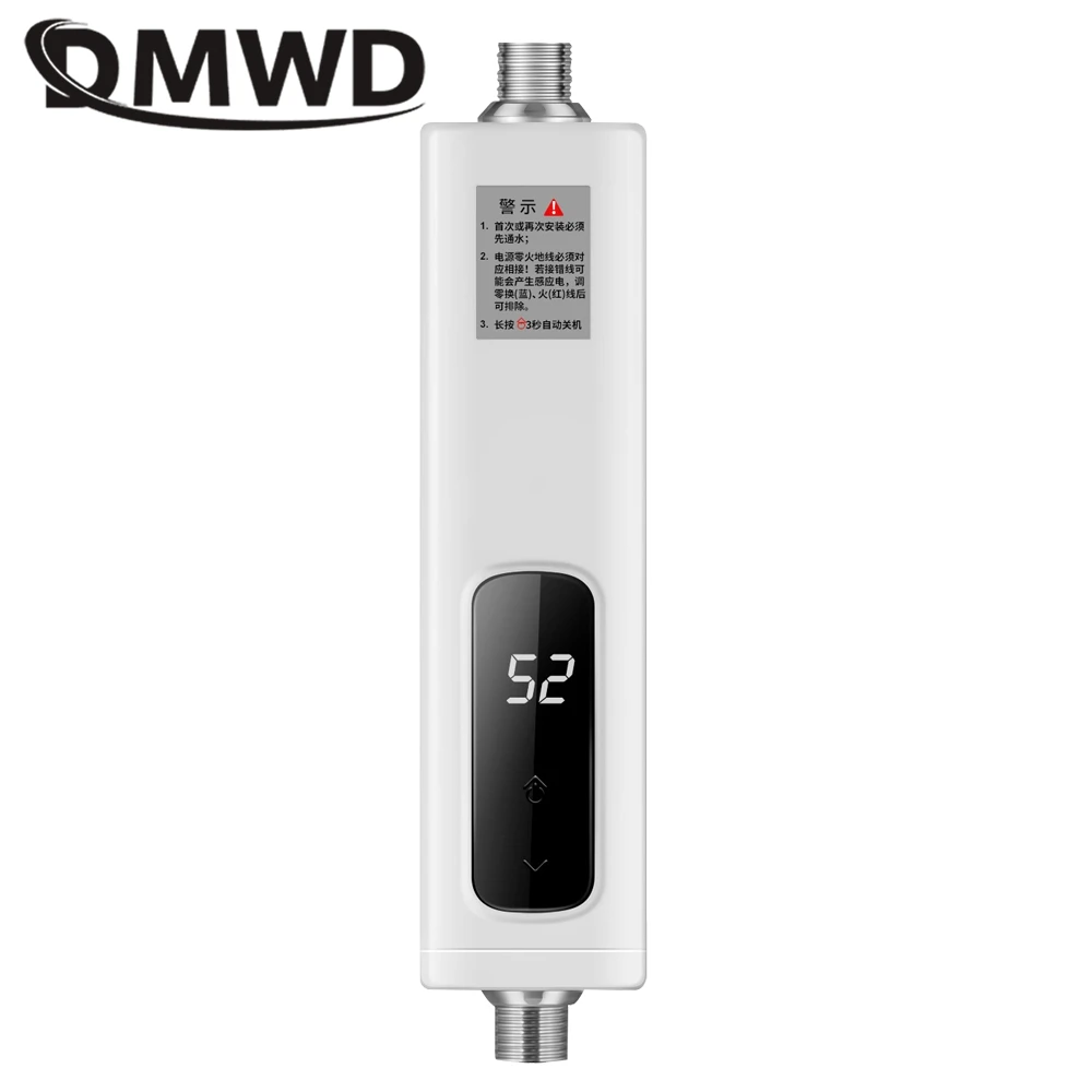 DMWD riscaldatore elettrico per uso domestico riscaldamento istantaneo macchina per acqua scaldabagno gratuito con soffione doccia riscaldamento rapido 220V