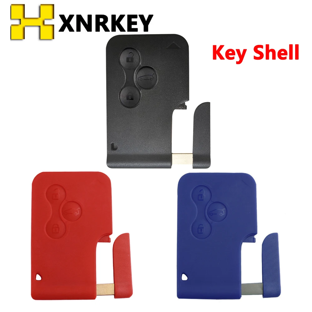 

XNRKEY 3 Button Smart Remote Car Key Shell for Renault Megane Clio Laguna Koleos Scenic Replacement Key Case Cover with Blade