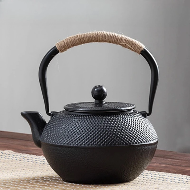 

Cast Iron Teapot with Filter Tea Kettle pot Heat-Resistant Cast Iron Teapot for Boiling Water Traditional Craftsmanship Home