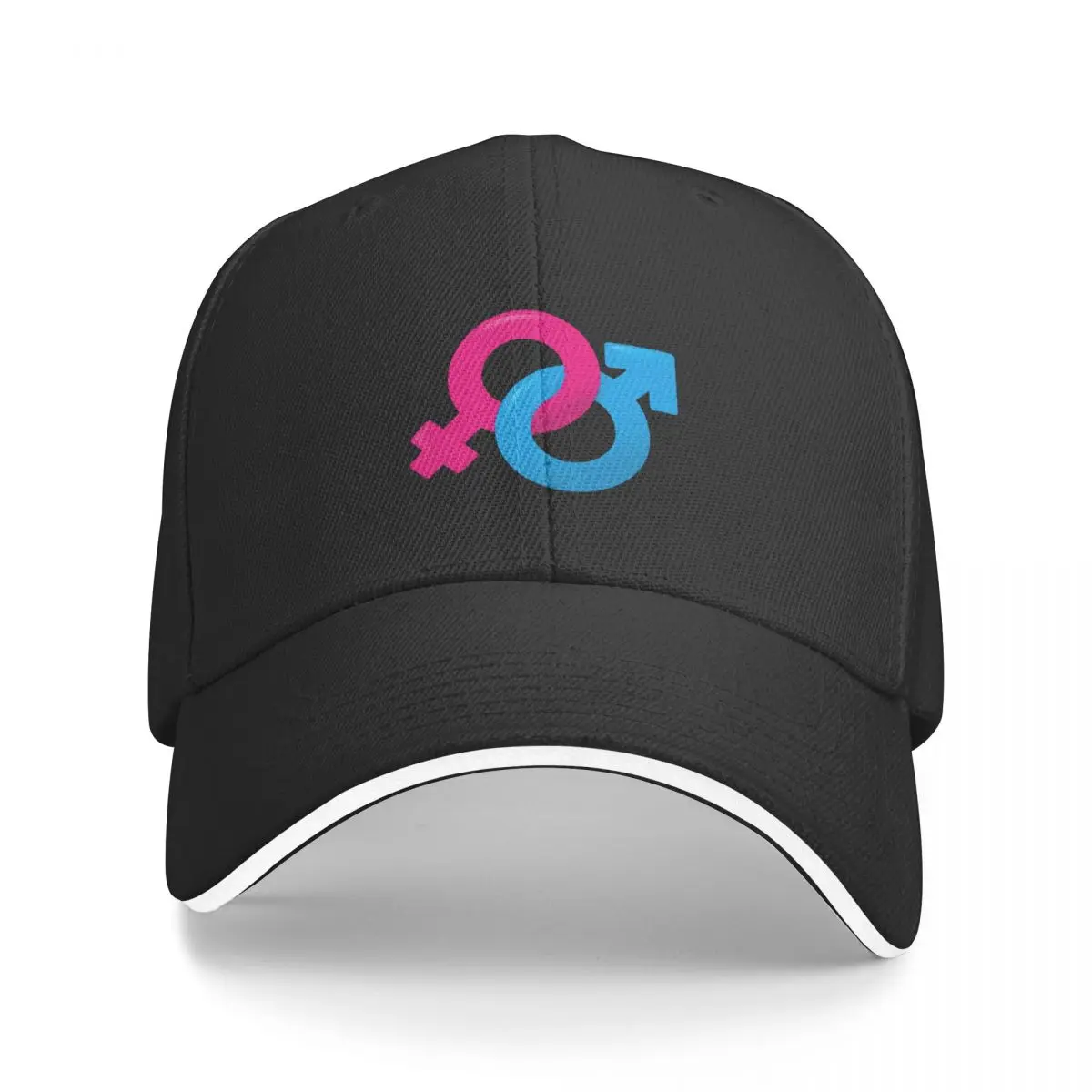 Illustration of an icon symbol heterosexual couple. Ideal for catalogs, informative and institutional material Baseball Cap