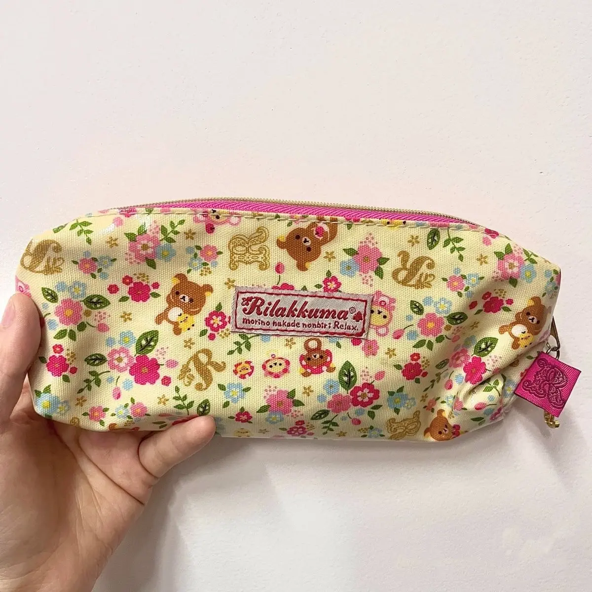 

Kawaii Rilakkuma Pen Bag Student Stationery Bag Anime Cartoon Cute Large Capacity Portable Zipper Storage Bag Girls Gifts Toys