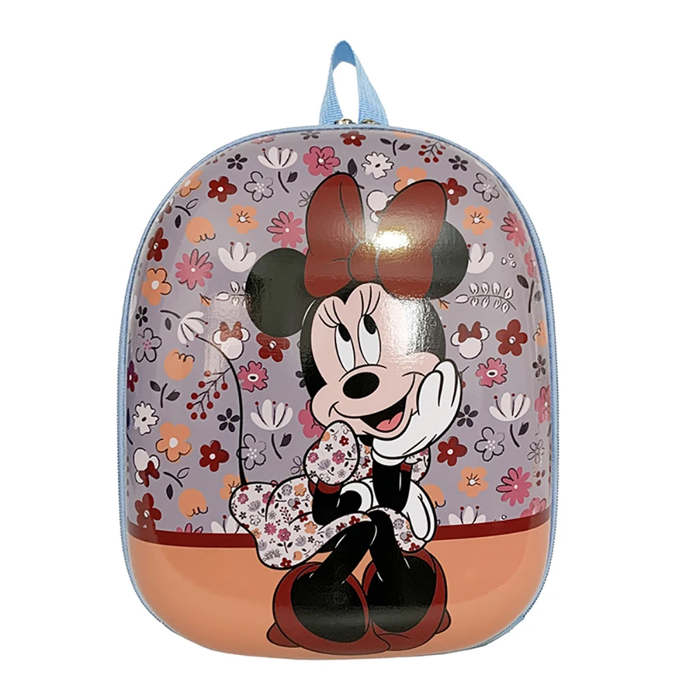 Plecak Disney Cartoon Mickey Minnie Stitch Pooh twarda osłona tornister dziecięcy Kawaii wodoodporny plecak szkolny