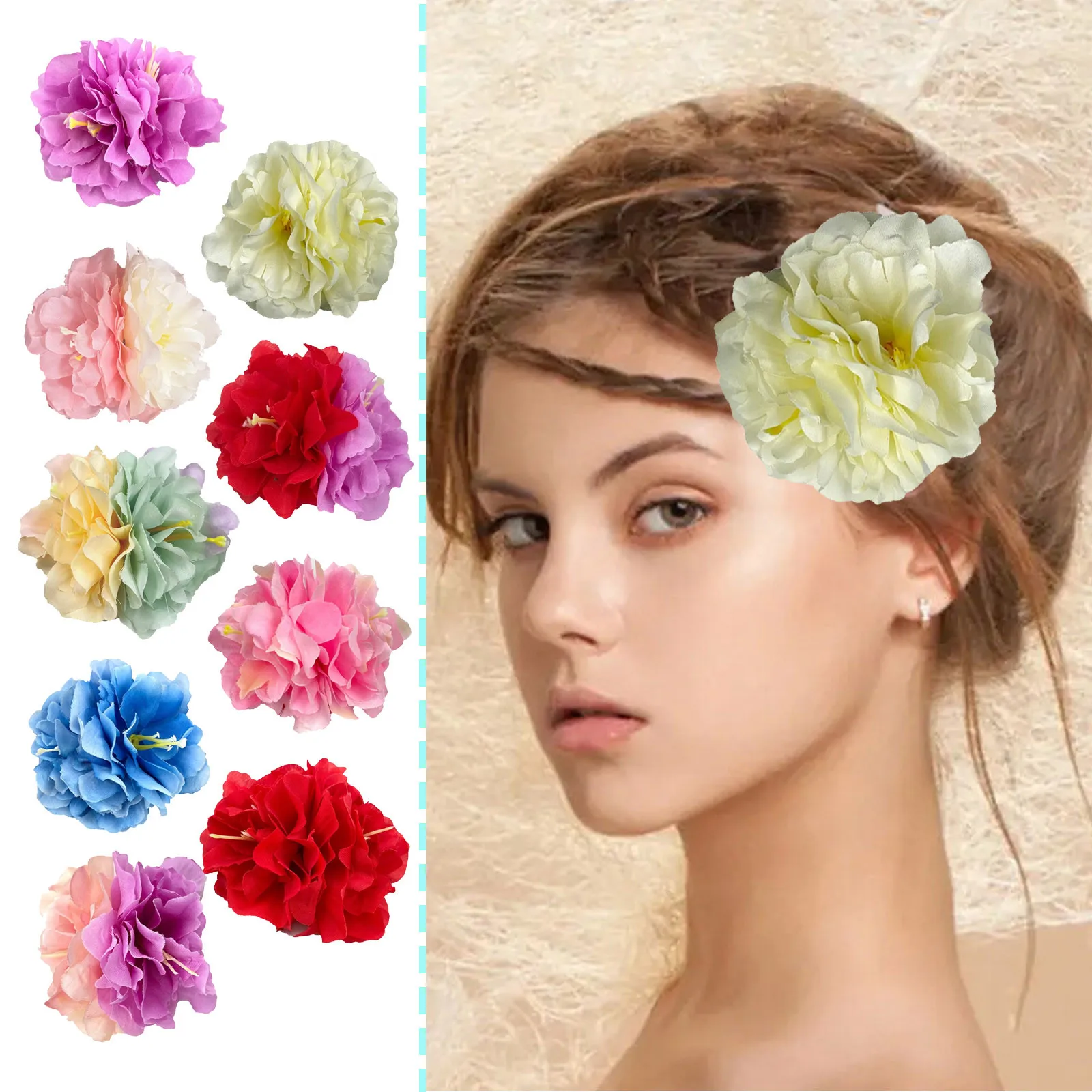 

Banana Clips Hair Spring And Summer Sun Flower Hairpin Simulation Cloth Art Sunflower Headdress Limelight s Big Hair Clips