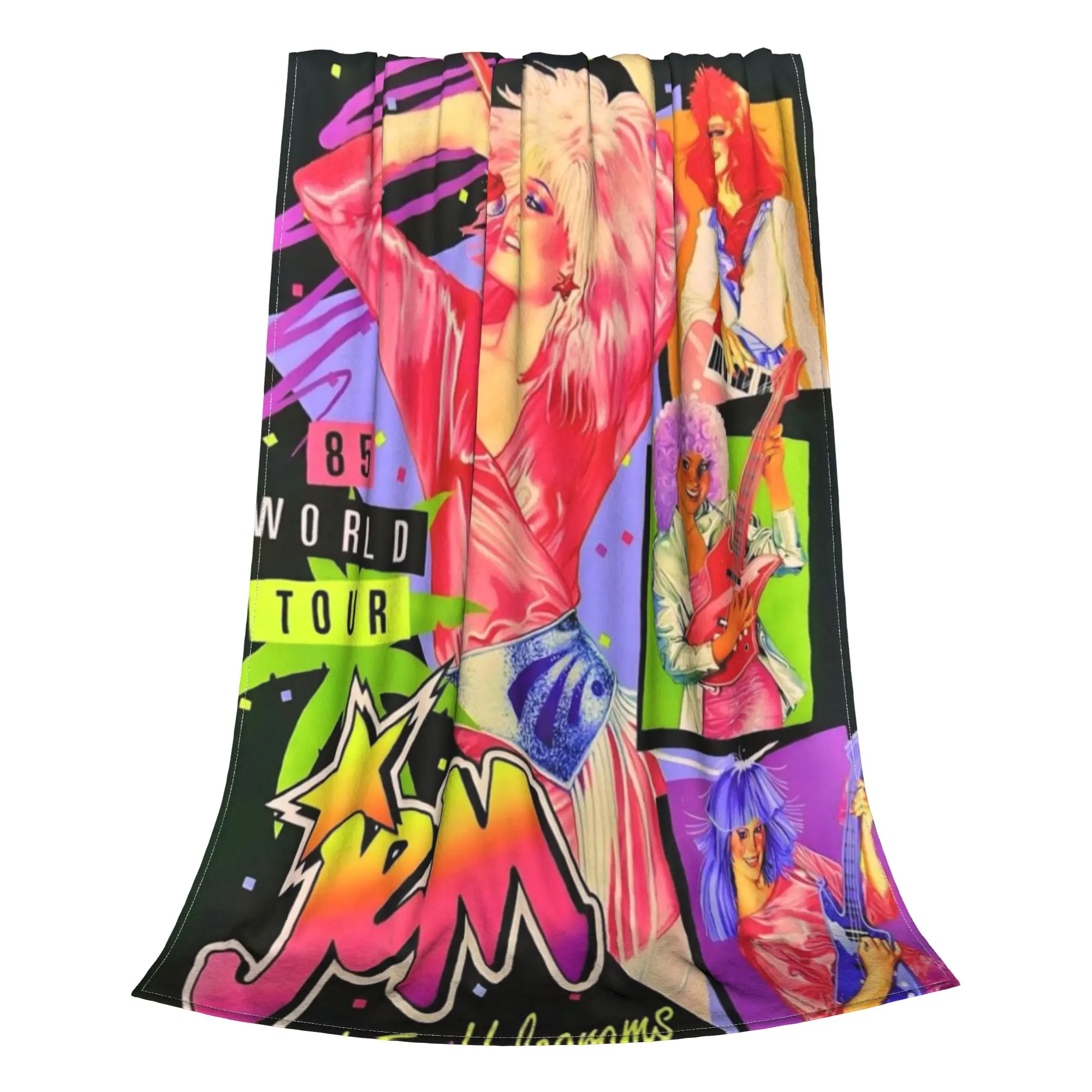 Jem And The Holograms  Jem And The Holograms Blanket Summer Cute Lightweight Throw Blankets For bed  Plush Thin Quilt