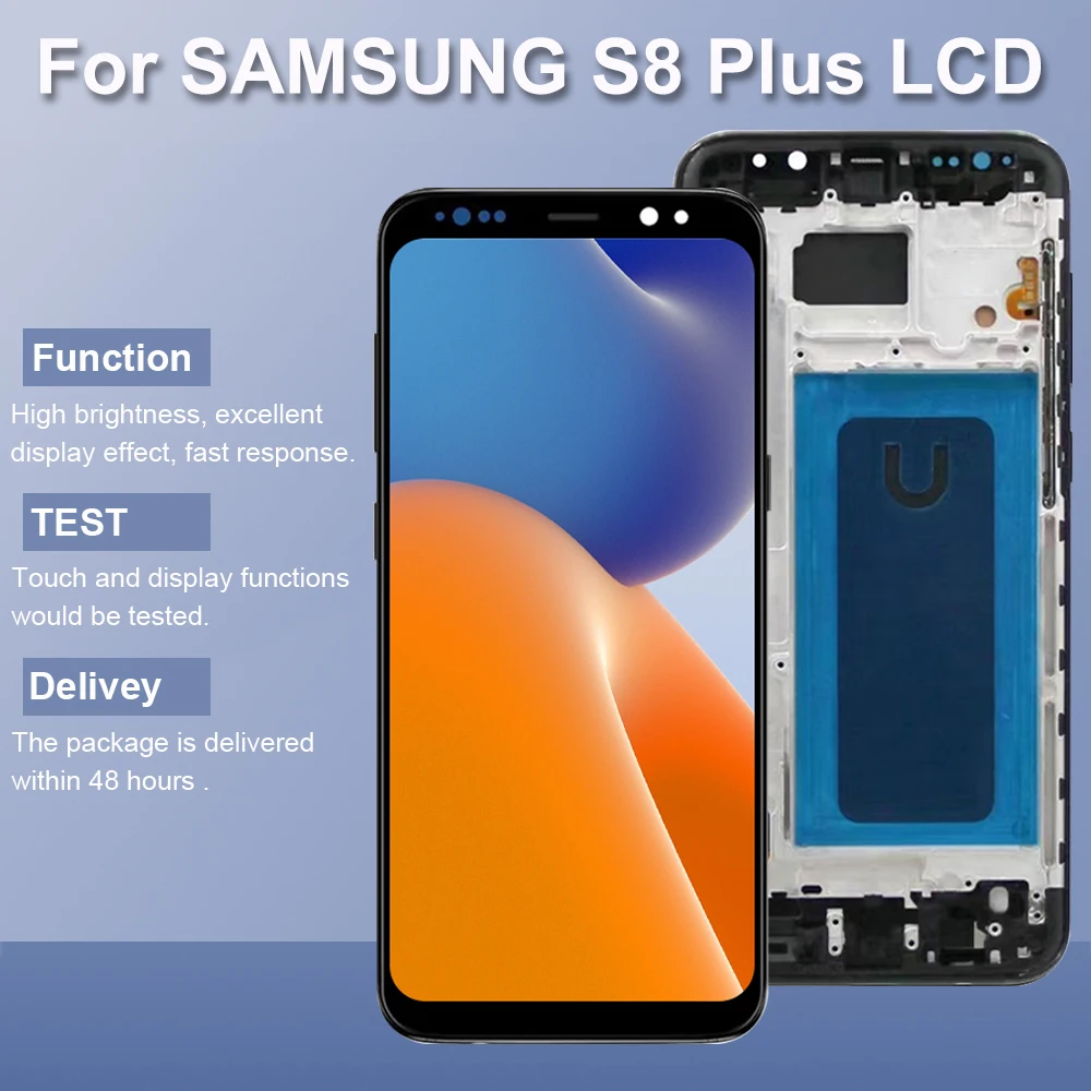 

ЖК-дисплей S8 Plus TFT для Samsung Galaxy S8 + G955F G955FD G955, ЖК-дисплей с сенсорным экраном и дигитайзером с рамкой в сборе