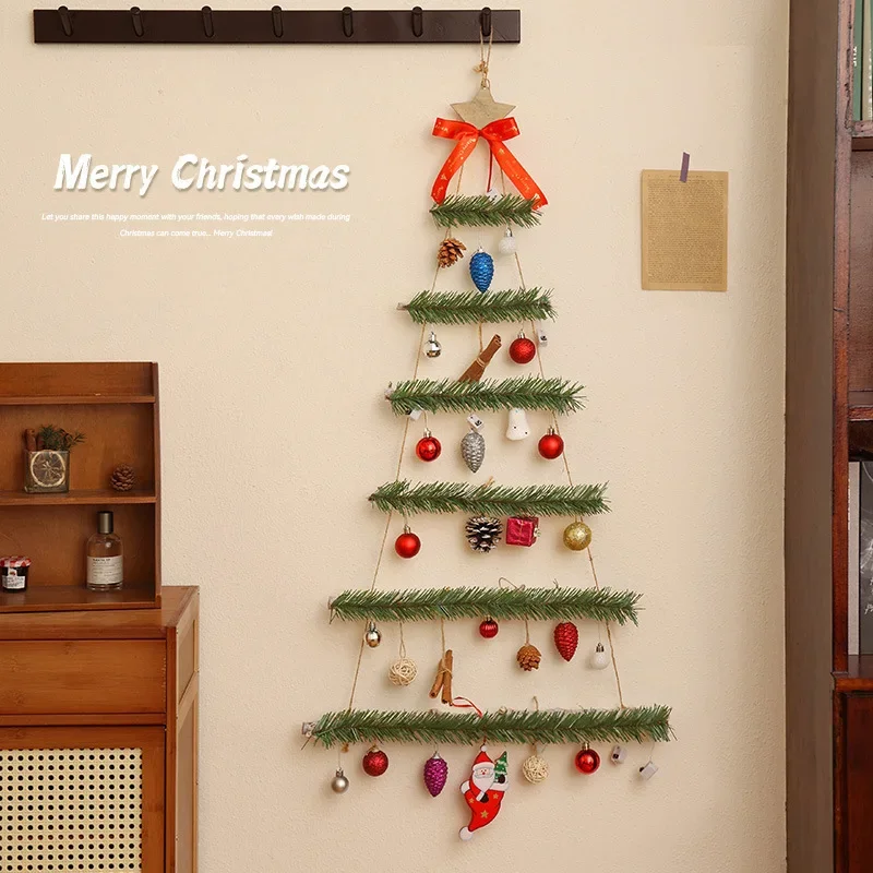 Christmas Decorations Wall Light Non-woven Christmas Tree Christmas Scene Decoration Window Decoration Supplies Santa