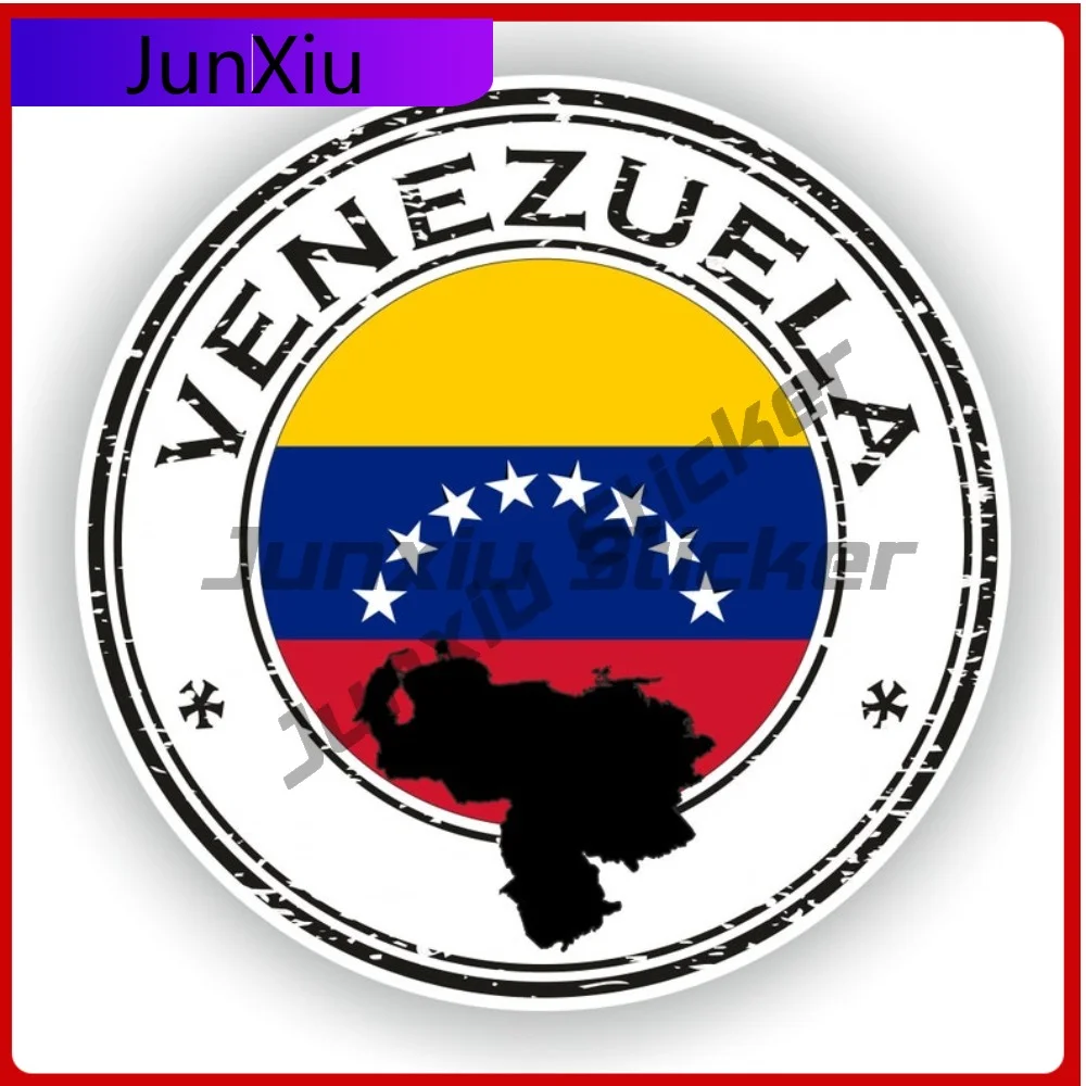 

Venezuela Seal Cool Laptop Waterproof Sticker Decoration Decal Motorcycle Scratch Resistant Round Truck Cute Sticker Art Funny