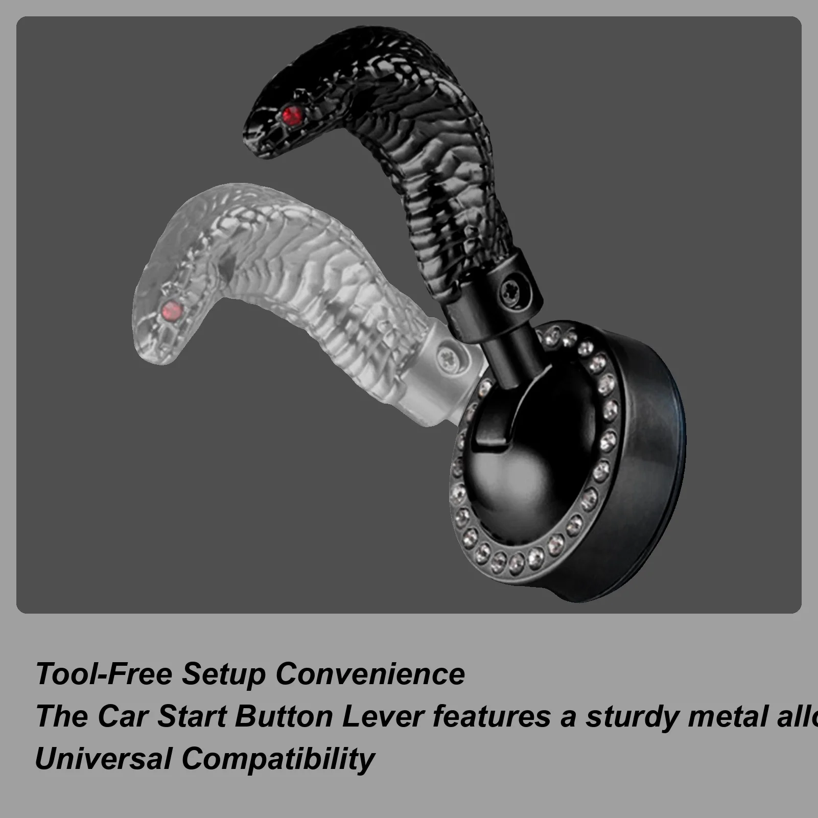 Voiture un bouton démarrage sorcières alliage voiture démarrage bouton d'arrêt décoratif serpent conception bouton poussoir partie Joystick voiture démarreur protecteur