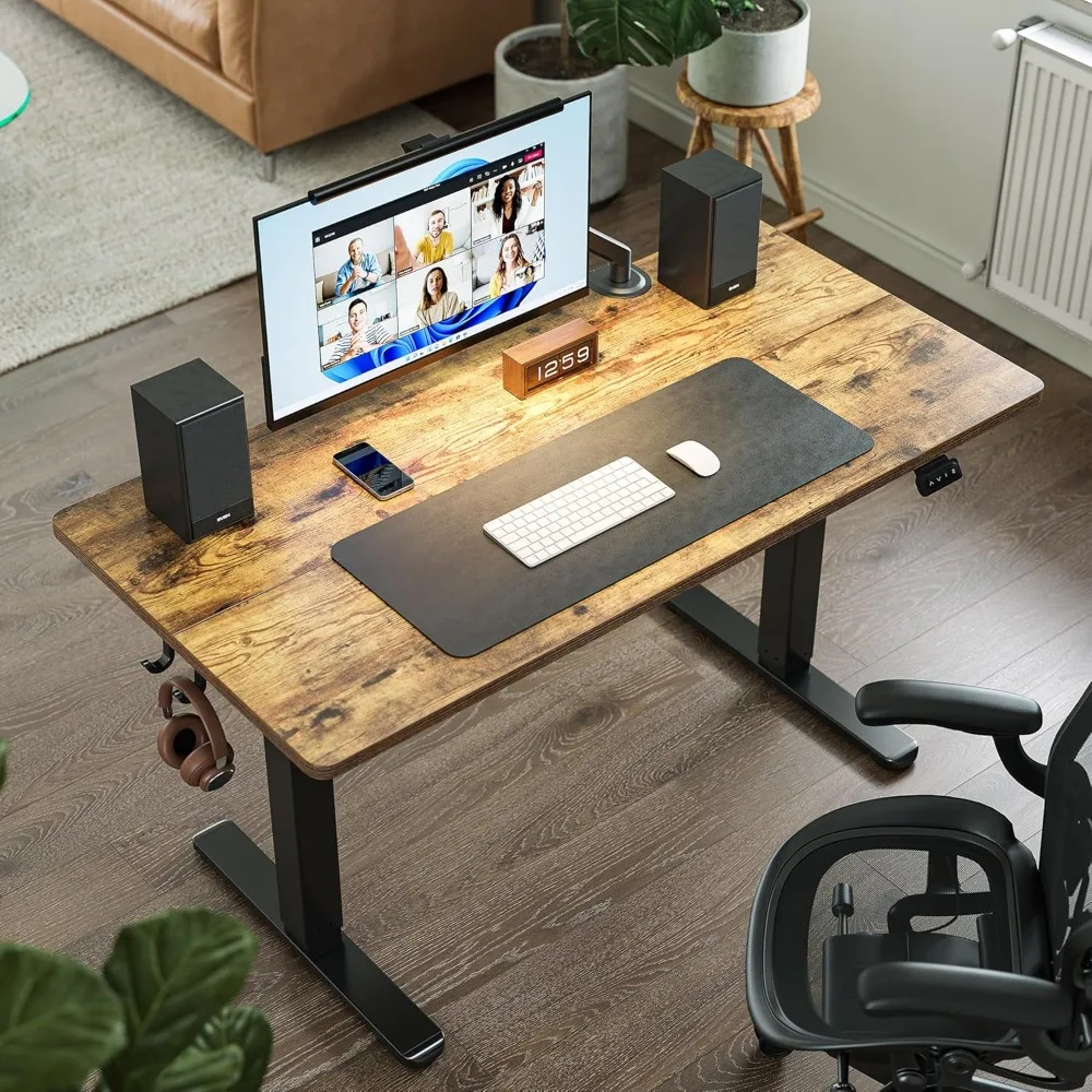 

Electric Standing Desk, 48 x 24 Inches Height Adjustable Stand up Desk, Sit Stand Home Office Desk, Computer Workstation,