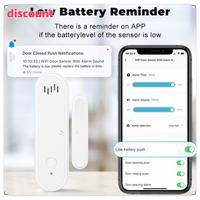 Excellenttqualityy-Tuya Smart Wifi Door Sensor 80Db Sound Window Sensor Smart Life Arm Disarm Door Sensor APP Alert Alarm Door S