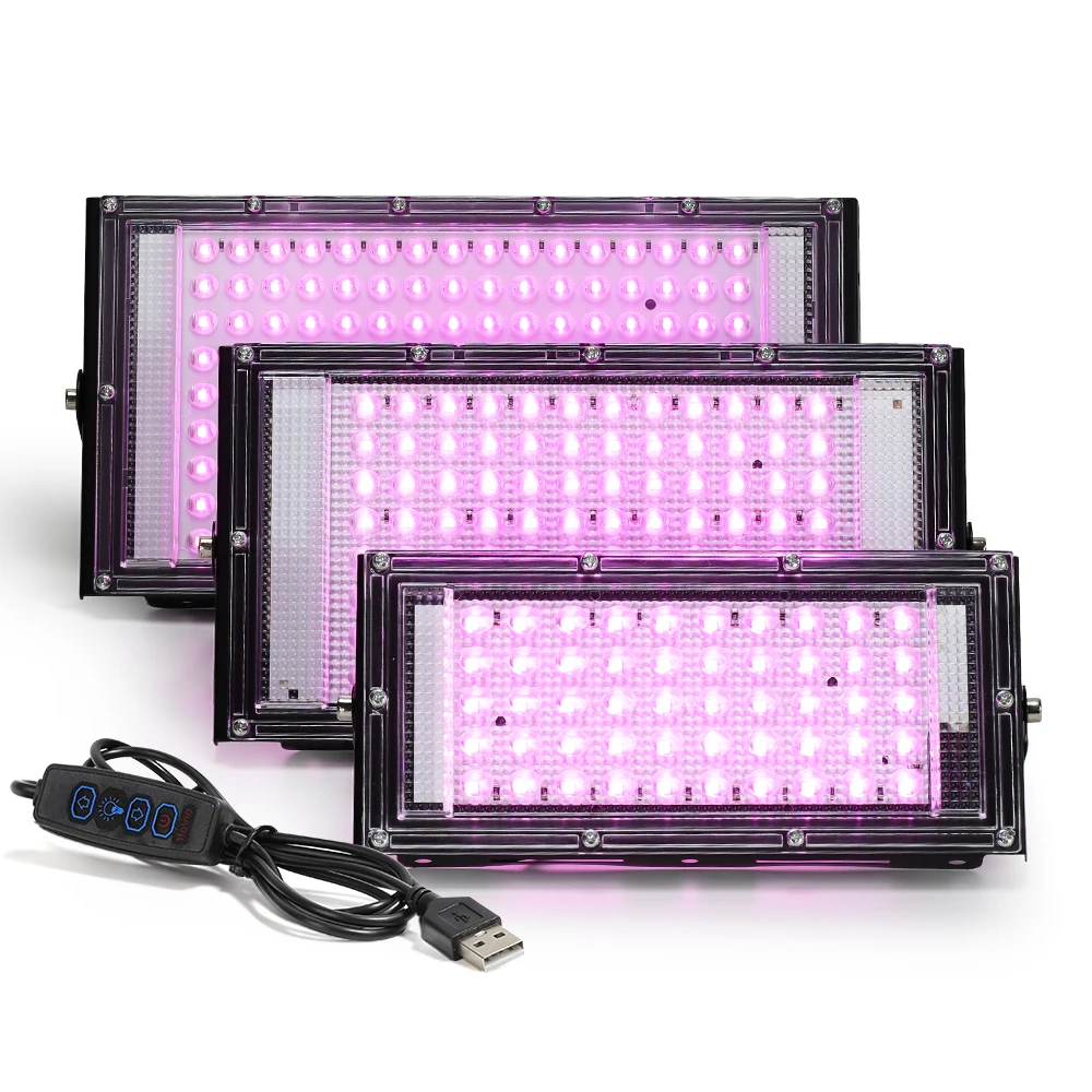 Full Spectrum LED Grow Light PhytoLamp For Plants Tent Flower Seeding USB 5V Switch Dimming Range Lamp Floodlight Grow Phyto Box